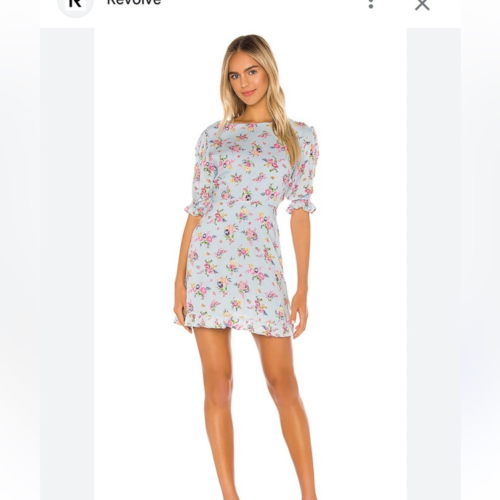 Florence Mini Dress in Blue Juliette Floral by Faithfull The Brand 🦋🤍